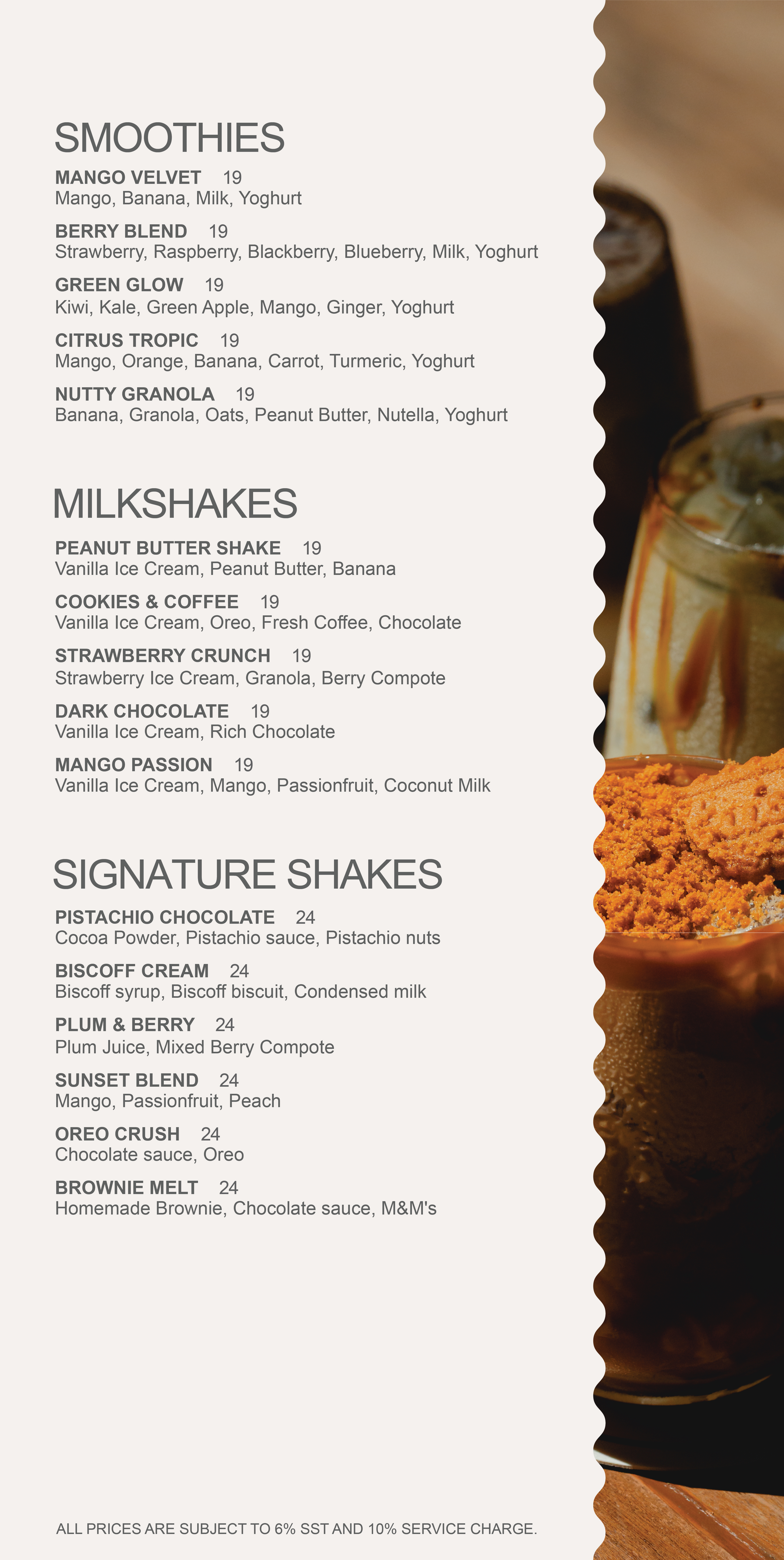 Smoothies & Milk Shakes